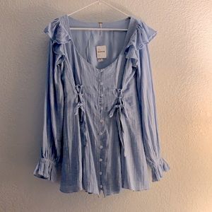 Free People In the Mood for Frills Mini Dress NWT